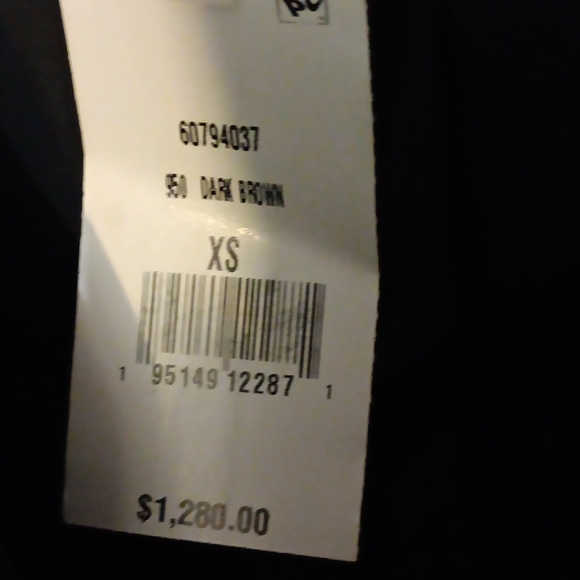 Designer jacket by khaite color(dark brown) w zip up zippers - Picture 4 of 4